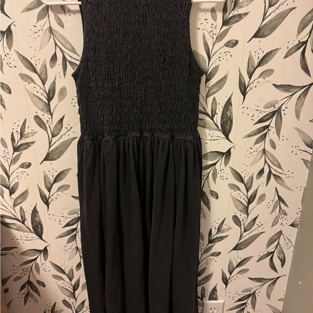 Vintage Lee Sleeveless Smocked Midi Dress Boho Chic - Picture 3 of 6